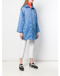 Женский синий дождевик от Prada