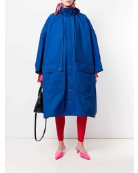 Женский синий дождевик от Balenciaga