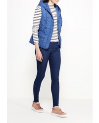 Женский синий жилет от Sela