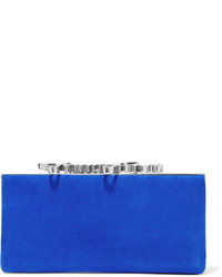 Синий замшевый клатч от Jimmy Choo