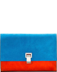 Синий замшевый клатч от Proenza Schouler