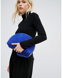 Синий замшевый клатч от Selected