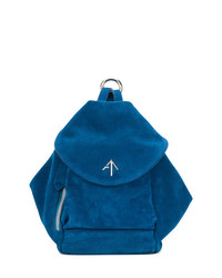 Женский синий замшевый рюкзак от Manu Atelier