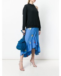 Женский синий замшевый рюкзак от Manu Atelier