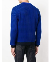 Мужской синий кардиган с принтом от Kenzo