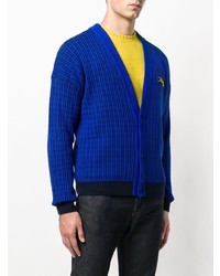 Мужской синий кардиган с принтом от Kenzo