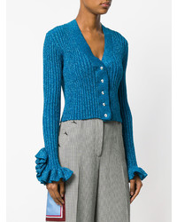 Женский синий кардиган от Marco De Vincenzo