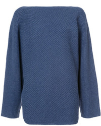 Женский синий кашемировый свитер от Derek Lam