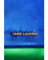 Синий клатч от Saint Laurent