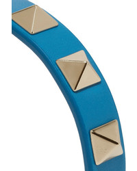 Синий кожаный браслет с украшением от Valentino