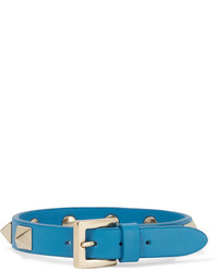 Синий кожаный браслет с украшением от Valentino