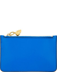 Синий кожаный клатч от Alexander McQueen