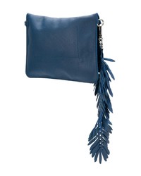 Синий кожаный клатч от P.A.R.O.S.H.