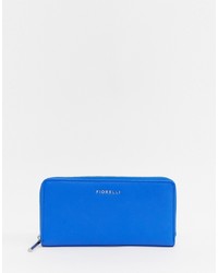 Синий кожаный клатч от Fiorelli