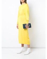 Синий кожаный клатч от Perrin Paris