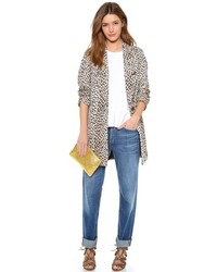 Синий кожаный клатч от Inge Christopher