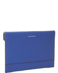 Синий кожаный клатч от Rebecca Minkoff