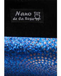 Синий кожаный клатч от Nano de la Rosa