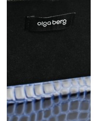 Синий кожаный клатч от Olga Berg