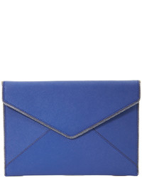 Синий кожаный клатч от Rebecca Minkoff