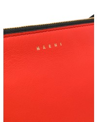 Синий кожаный клатч от Marni