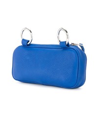 Синий кожаный клатч от Simon Miller