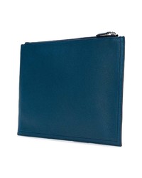 Синий кожаный клатч от Givenchy