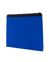 Мужской синий кожаный мужской клатч с принтом от Kenzo