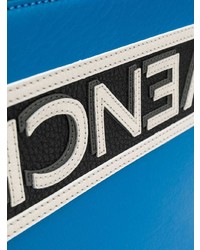 Мужской синий кожаный мужской клатч с принтом от Givenchy