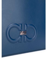 Мужской синий кожаный мужской клатч от Salvatore Ferragamo