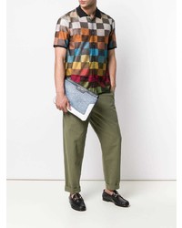 Мужской синий кожаный мужской клатч от Jimmy Choo