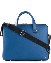 Синий кожаный портфель от Dunhill