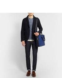 Синий кожаный портфель от Marc by Marc Jacobs