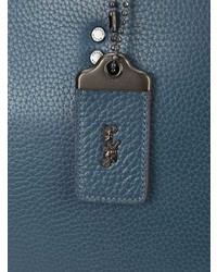 Синий кожаный портфель от Coach