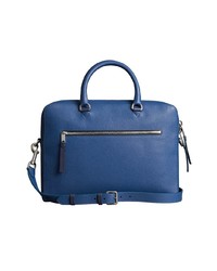 Синий кожаный портфель от Burberry