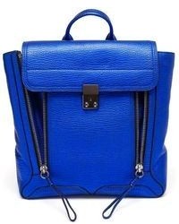 Женский синий кожаный рюкзак от 3.1 Phillip Lim