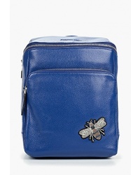 Женский синий кожаный рюкзак от Alessandro Birutti