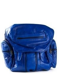 Женский синий кожаный рюкзак от Alexander Wang