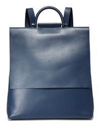 Женский синий кожаный рюкзак от Building Block