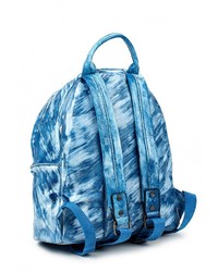 Женский синий кожаный рюкзак от Chantal