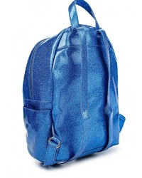 Женский синий кожаный рюкзак от Chantal