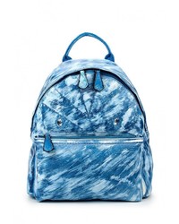 Женский синий кожаный рюкзак от Chantal
