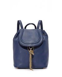 Женский синий кожаный рюкзак от Diane von Furstenberg