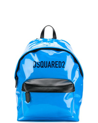 Мужской синий кожаный рюкзак от DSQUARED2