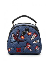 Женский синий кожаный рюкзак от Fashion bags by Chantal