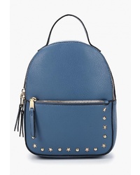 Женский синий кожаный рюкзак от Keddo