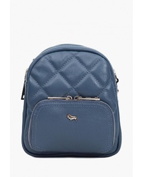 Женский синий кожаный рюкзак от Labbra