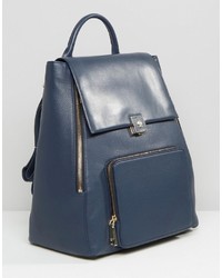 Женский синий кожаный рюкзак от Modalu