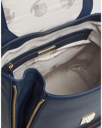 Женский синий кожаный рюкзак от Modalu