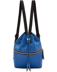 Женский синий кожаный рюкзак от Marni